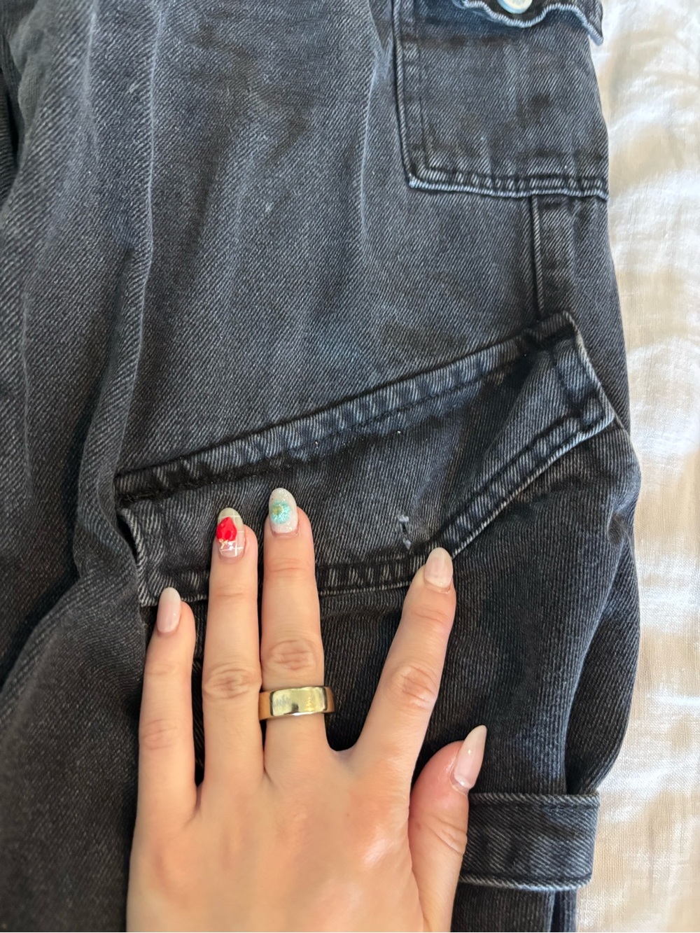 Cider Charcoal Black High-Rise Utility Pants - Picture 2 of 4